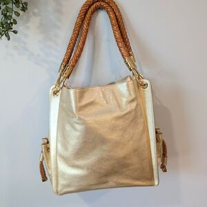 Michael Kors Gold and Tan Women's Bag